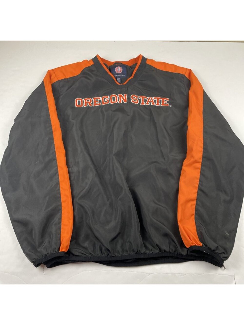 Oregon State Beaver Pullover Windbreaker Jacket Black Orange XL OSU GIII sports